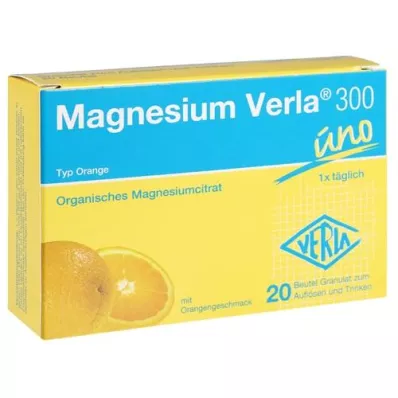 MAGNESIUM VERLA 300 gránulos de naranja, 20 unidades