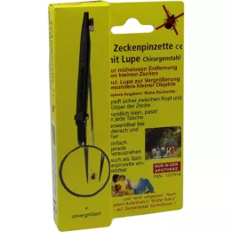 ZECKENPINZETTE Acero quirúrgico con lupa, 1 pieza