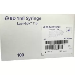 BD PLASTIPAK Spr.1 ml Luer Lok 3 piezas, 100X1 ml