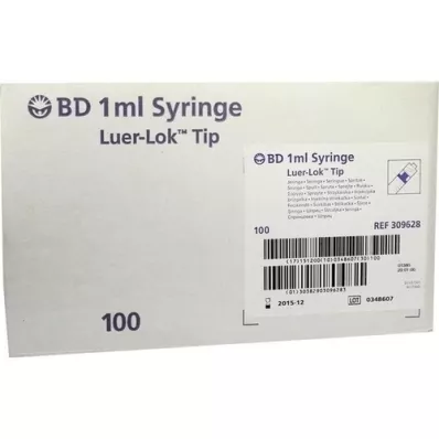 BD PLASTIPAK Spr.1 ml Luer Lok 3 piezas, 100X1 ml