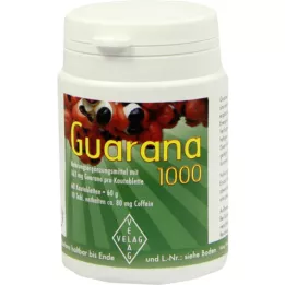 GUARANA 1000 mg comprimidos masticables, 60 unidades