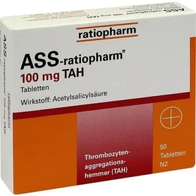 ASS-ratiopharm 100 mg TAH tabletas, 50 piezas