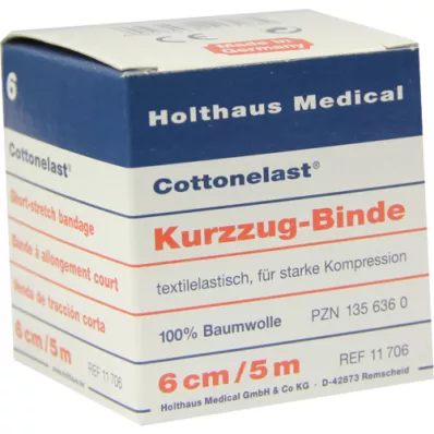 KURZZUGBINDE Cottonelast 6 cm x 5 m, 1 pieza