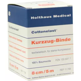 KURZZUGBINDE Cottonelast 8 cm x 5 m, 1 pieza