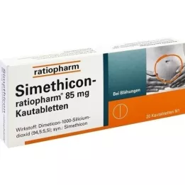 SIMETHICON-Ratiopharm 85 mg tabletas masticables, 20 piezas