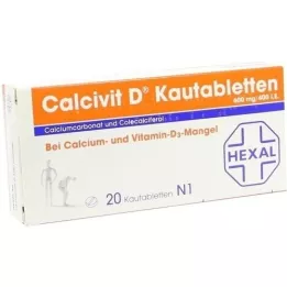 CALCIVIT D Tabletas masticables, 20 piezas
