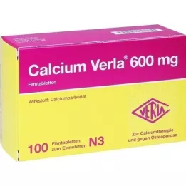 CALCIUM VERLA 600 mg comprimidos recubiertos con película, 100 unidades