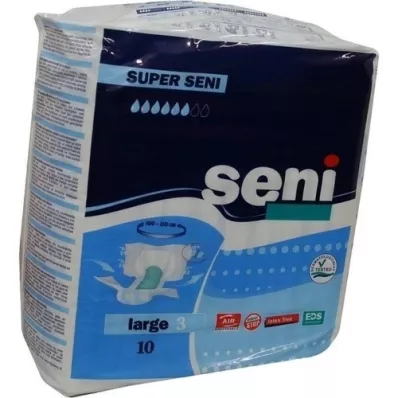 SUPER SENI Pantalones de incontinencia para adultos talla 3 L, 10 piezas