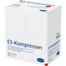 ES-KOMPRESSEN estéril 7,5x7,5 cm 8 veces, 25X2 piezas