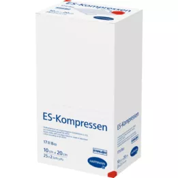 ES-KOMPRESSEN estéril 10x20 cm 8 veces, 25X2 uds