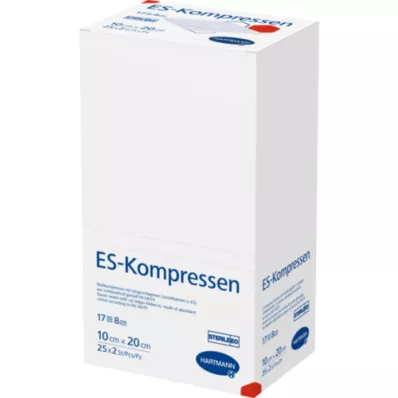 ES-KOMPRESSEN estéril 10x20 cm 8 veces, 25X2 uds ES-KOMPRESSEN estéril 10x20 cm 8 veces, 25X2 uds