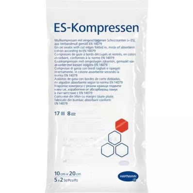 ES-KOMPRESSEN estéril 10x20 cm 8 veces, 5X2 piezas