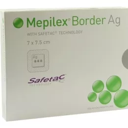 MEPILEX Conexión de espuma Border Ag 7x7,5 cm estéril, 5 piezas