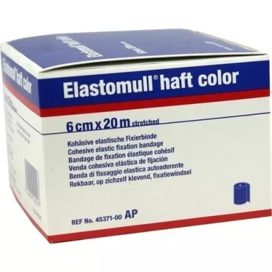 ELASTOMULL color del mango 6 cm x 20 m papel de fijación azul, 1 ud
