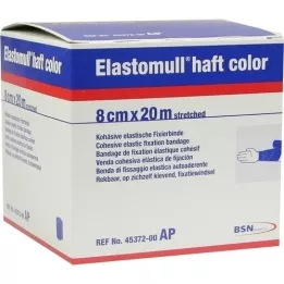 ELASTOMULL color del mango 8 cm x 20 m papel de fijación azul, 1 ud