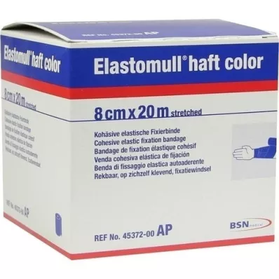 ELASTOMULL color del mango 8 cm x 20 m papel de fijación azul, 1 ud