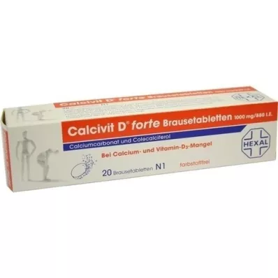 CALCIVIT Tabletas efervescentes D Forte, 20 piezas