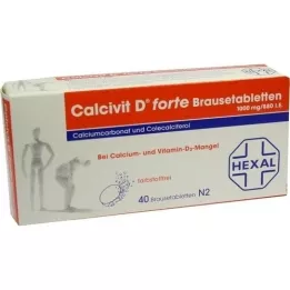 CALCIVIT Tabletas efervescentes D Forte, 40 piezas