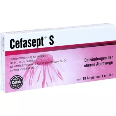 CEFASEPT S solución inyectable, 10 piezas