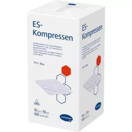ES-KOMPRESSEN no estéril 10x10 cm 16 veces, 100 unidades