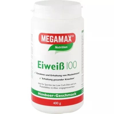 EIWEISS 100 Quark Frambuesa Megamax en polvo, 400 g