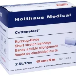KURZZUGBINDE Cottonelast 10 cm x 5 m, 2 piezas