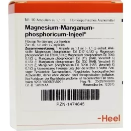 MAGNESIUM MANGANUM Ampollas de fosforicum Injeel, 10 piezas
