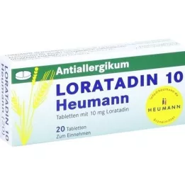 LORATADIN 10 comprimidos de Heumann, 20 unidades