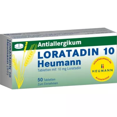 LORATADIN 10 comprimidos de Heumann, 50 unidades