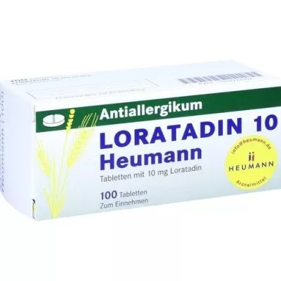 LORATADIN 10 comprimidos de Heumann, 100 unidades