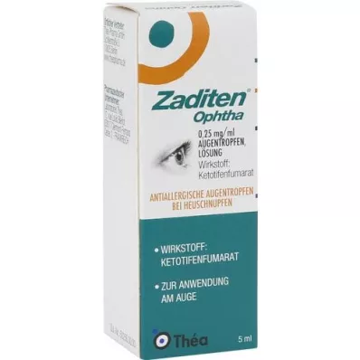 ZADITEN ophtha 0,25 mg/ml colirio, 1X5 ml
