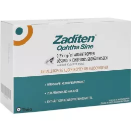 ZADITEN Ophtha Sine 0,25 mg/ml gotas para los ojos dosis única, 20 piezas