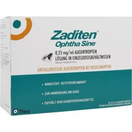 ZADITEN Ophtha Sine 0,25 mg/ml gotas para los ojos dosis única, 50 piezas