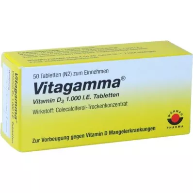 VITAGAMMA Vitamina D3 1.000 UI comprimidos, 50 unidades