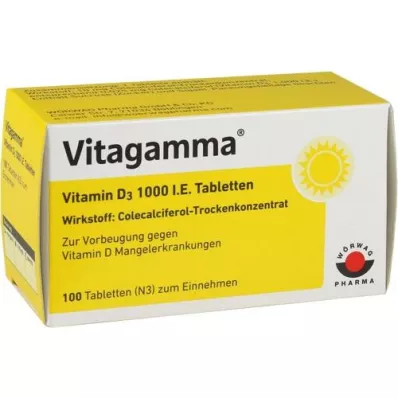 VITAGAMMA Vitamina D3 1.000 UI comprimidos, 100 unidades