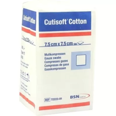 CUTISOFT Algodón compr.7,5x7,5 cm no estéril, 100 uds