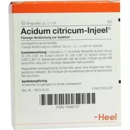 ACIDUM CITRICUM INJEEL Ampollas, 10 piezas