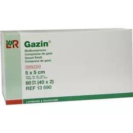 GAZIN Comp. gasa 5x5 cm estéril 12 veces, 40x2 piezas