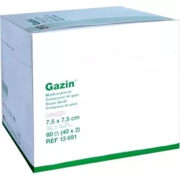 GAZIN Comp. gasa. 7,5x7,5 cm estéril 12 veces, 40x2 piezas