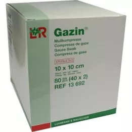GAZIN Comp. gasa. 10x10 cm estéril 12 veces, 40x2 piezas