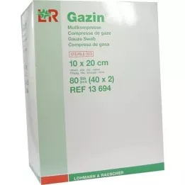 GAZIN Comp. gasa. 10x20 cm estéril 12 veces, 40x2 piezas