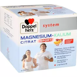 DOPPELHERZ Sistema de citrato de magnesio + potasio en gránulos, 40 unidades