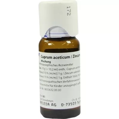 CUPRUM ACETICUM/Mezcla de zincum valerianicum, 50 ml