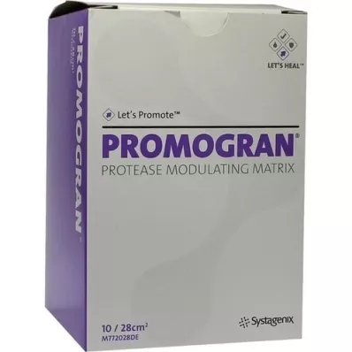 PROMOGRAN Taponamientos estériles de 28 cm2, 10 unidades