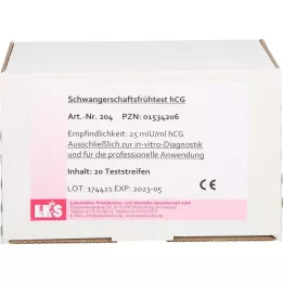 SCHWANGERSCHAFTS-FRÜHTEST Tiras reactivas de hCG en orina, 20 piezas