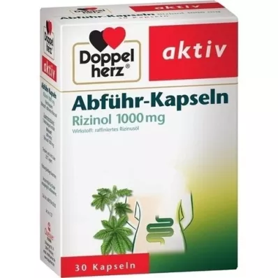 DOPPELHERZ Cápsulas laxantes de Rizinol 1000 mg, 30 piezas