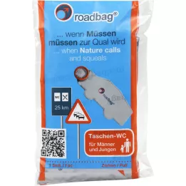 ROADBAG Bolsas-WC/Inodoro de emergencia para hombres, 5 unidades