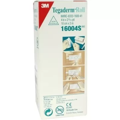 TEGADERM Yeso 3M rollo de 10 cm x 2 m 16004S, 1 ud