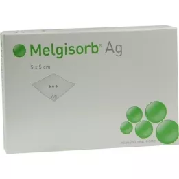 MELGISORB Vendaje Ag 5x5 cm, 10 piezas