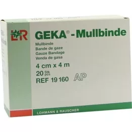 MULLBINDEN GEKA 4 cm x 4 m, 20 unidades